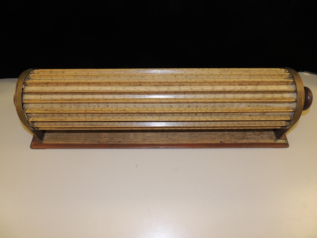 Cylindrical slide rule or Thacher's Calculating Instrument