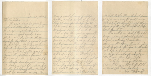 Letter from Howard Johnson to his folks, June 12, 1944.
