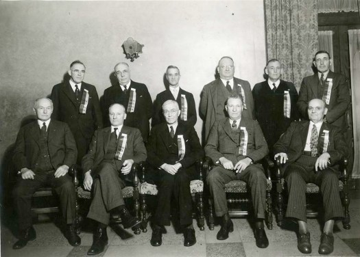 Photograph of members of the 1894 team at their 40th year reunion in 1934.
